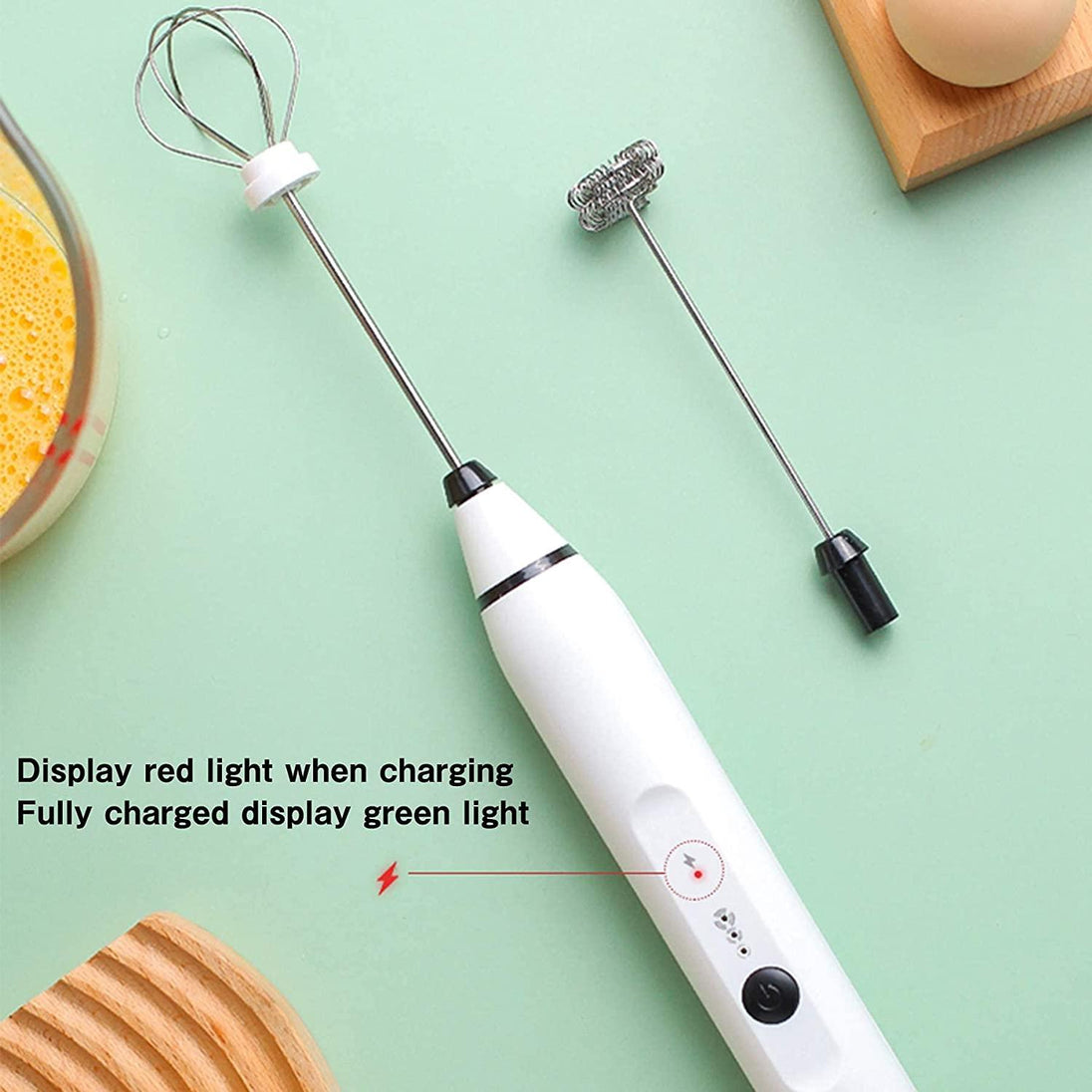 Buy Silver Rechargeable Electric Milk Frother Handheld (3 Speeds) discounted | Products On Sale Australia