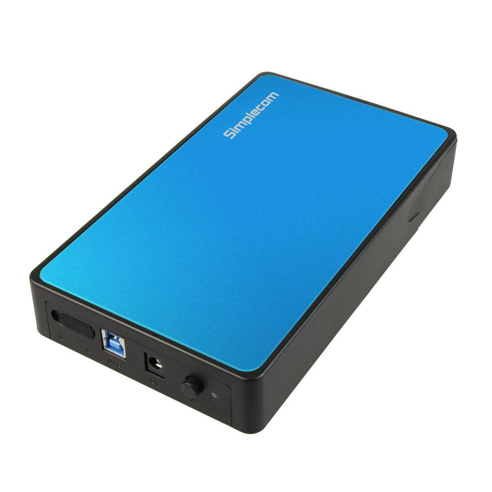 Buy Simplecom SE325 Tool Free 3.5" SATA HDD to USB 3.0 Hard Drive Enclosure Blue discounted | Products On Sale Australia