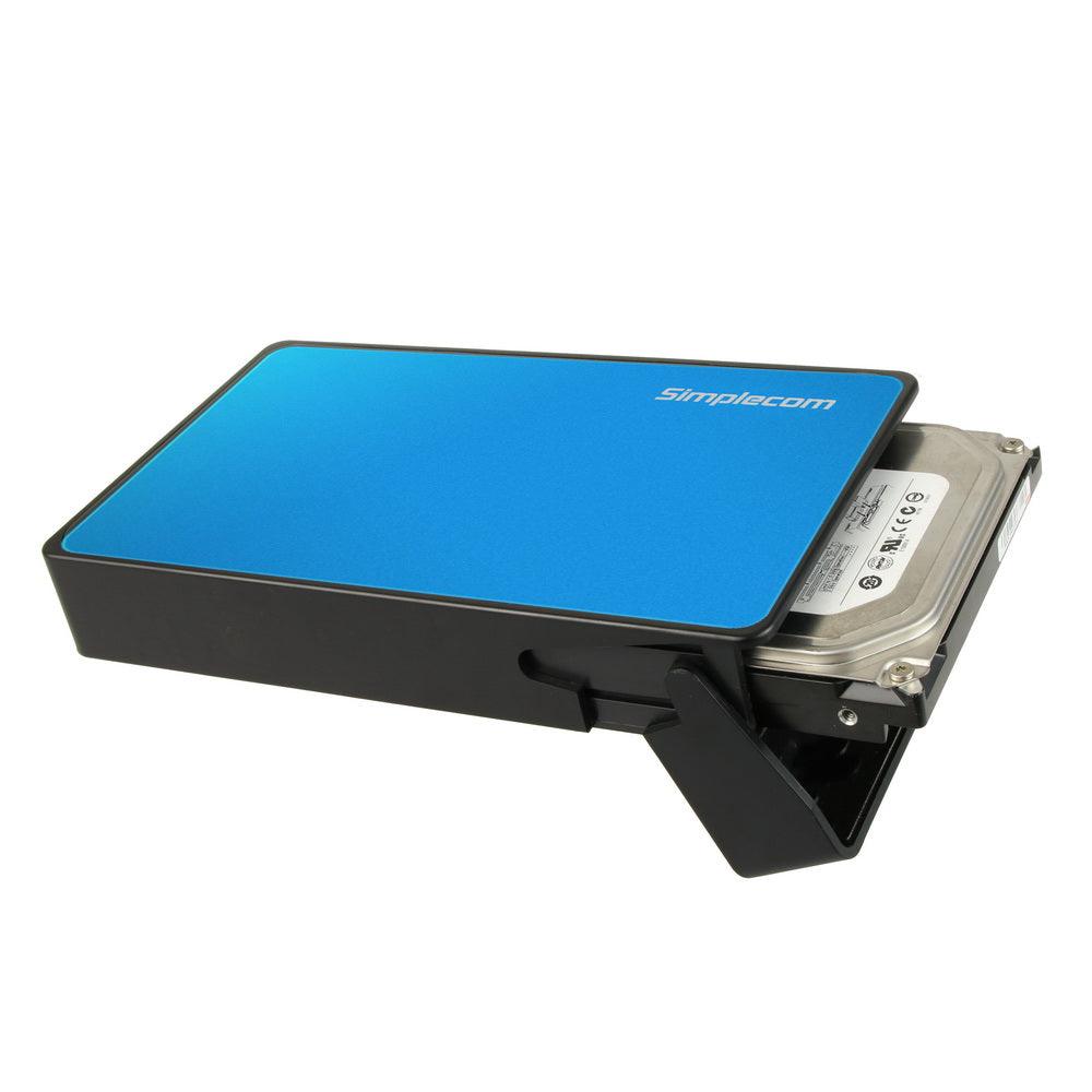 Buy Simplecom SE325 Tool Free 3.5" SATA HDD to USB 3.0 Hard Drive Enclosure Blue discounted | Products On Sale Australia