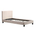 Buy Single Linen Fabric Bed Frame Beige discounted | Products On Sale Australia