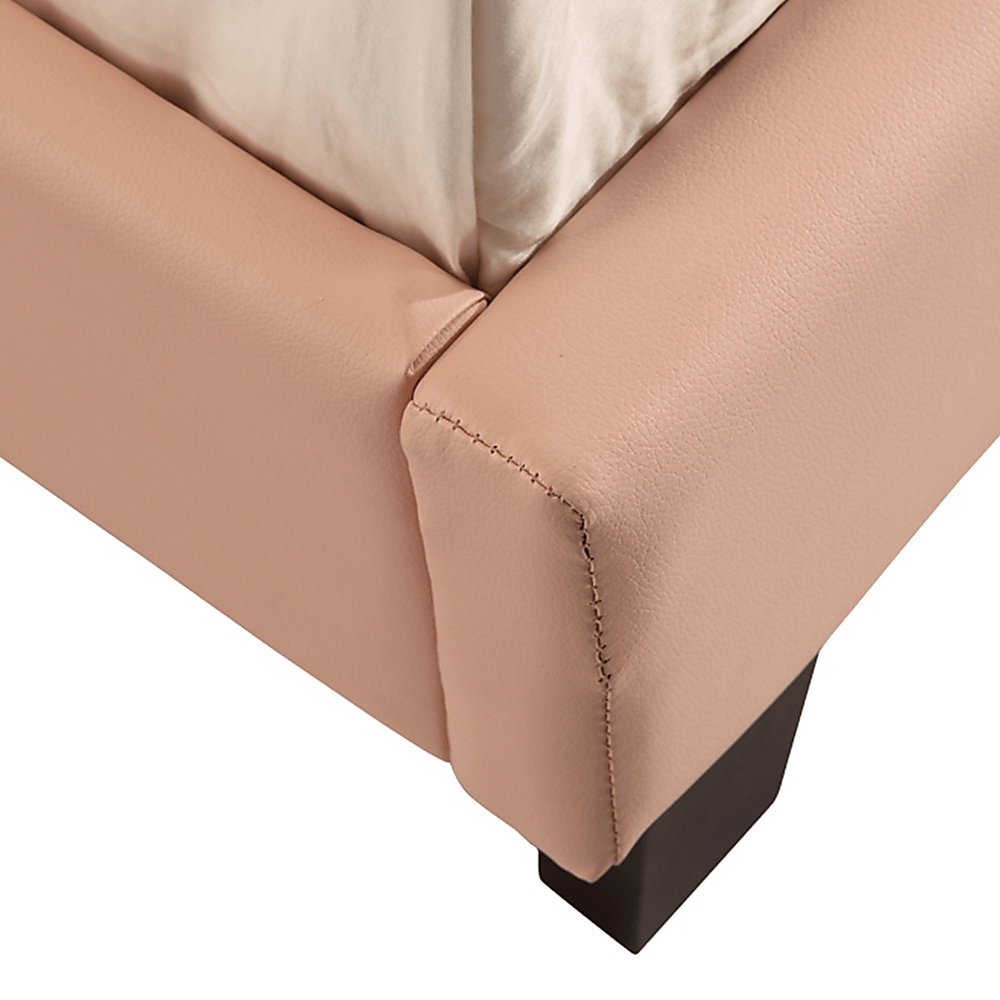 Buy Single PU Leather Bed Frame Pink discounted | Products On Sale Australia