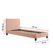 Buy Single PU Leather Bed Frame Pink discounted | Products On Sale Australia