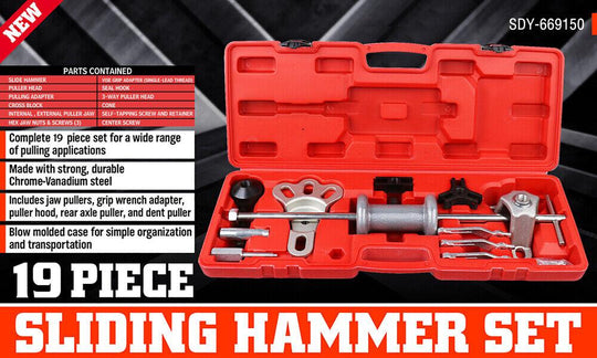 Buy Slide Hammer Tool Kit Dent Puller Wrench Adapter Axle Bearing Hub Auto Repair discounted | Products On Sale Australia