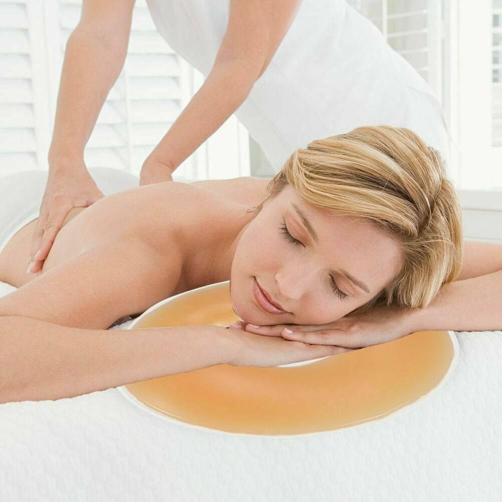 Buy Soft Silicone Face Pillow SPA Gel Face Pad Rest Massage Pillow Cradle Cushion Orange discounted | Products On Sale Australia