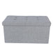 Buy SONGMICS 76cm Folding Storage Ottoman Bench Foot Rest Stool Light Gray discounted | Products On Sale Australia