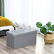 Buy SONGMICS 76cm Folding Storage Ottoman Bench Foot Rest Stool Light Gray discounted | Products On Sale Australia