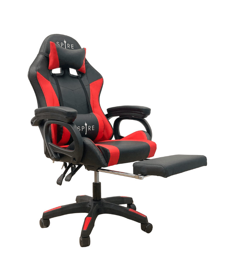 Buy Spire ONYX LED, Bluetooth, Massage Gaming Chair Red/Black discounted | Products On Sale Australia