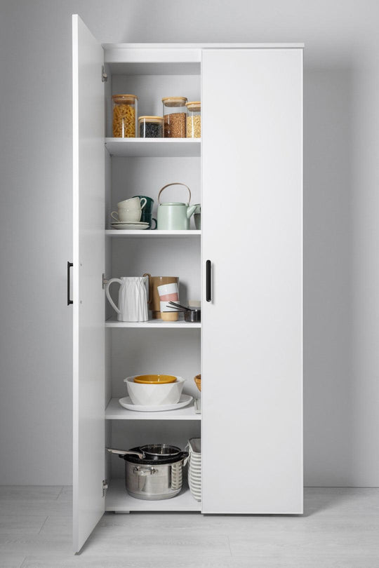 Buy STOCKHOLM UNIVERSAL STORAGE CUPBOARD - SLIM SHAKER PANEL - DECO BLACK HANDLE discounted | Products On Sale Australia