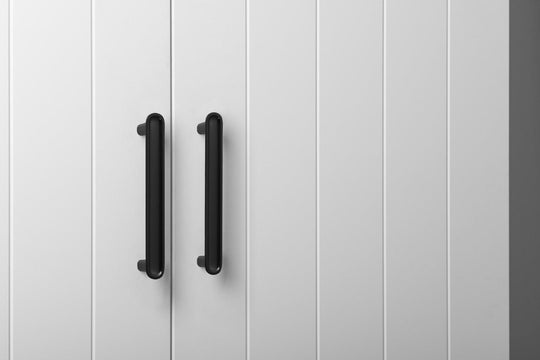 Buy STOCKHOLM UNIVERSAL STORAGE CUPBOARD - VJ PANEL - DECO BLACK HANDLE discounted | Products On Sale Australia