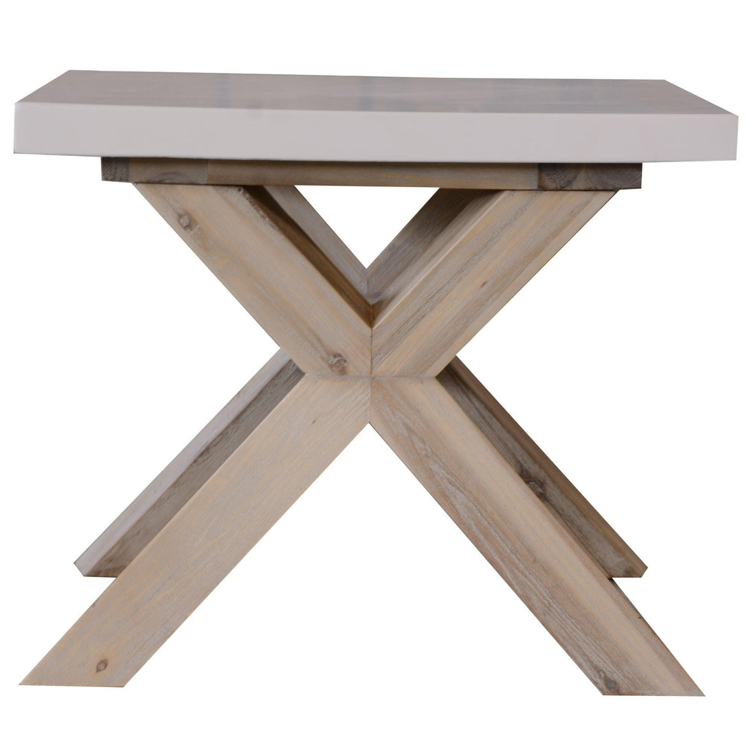 Buy Stony 60cm Square Lamp Table with Concrete Top - White discounted | Products On Sale Australia