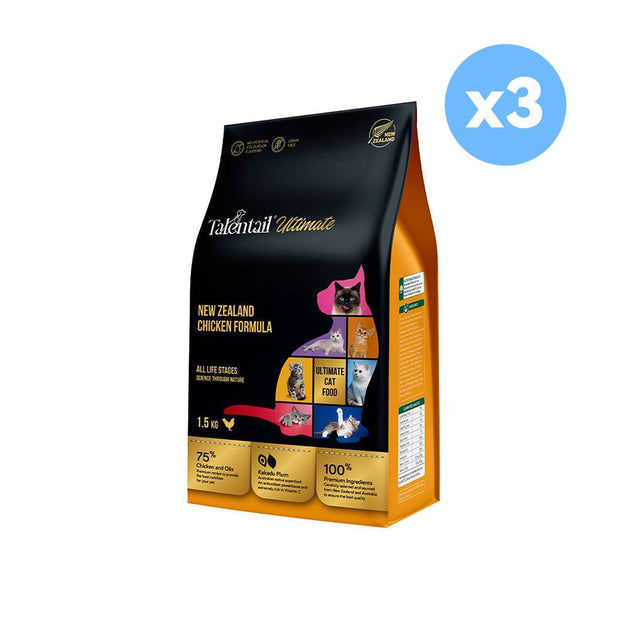 Buy TALENTAIL ULTIMATE New Zealand Chicken - Cat 4.5Kg (1.5Kg x 3) discounted | Products On Sale Australia