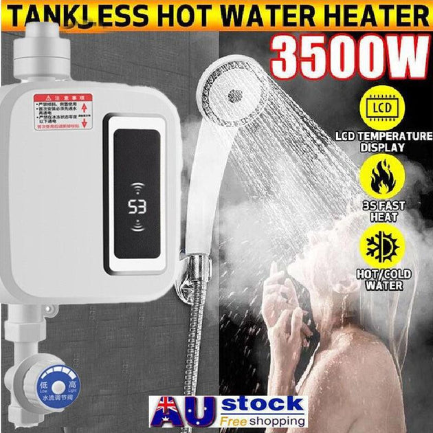 Buy Tankless Instant Electric Hot Water Heater System Instant Hot Water Shower Heat discounted | Products On Sale Australia