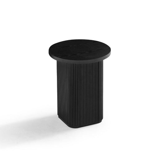 Buy Tate Black Round Column Side Table discounted | Products On Sale Australia