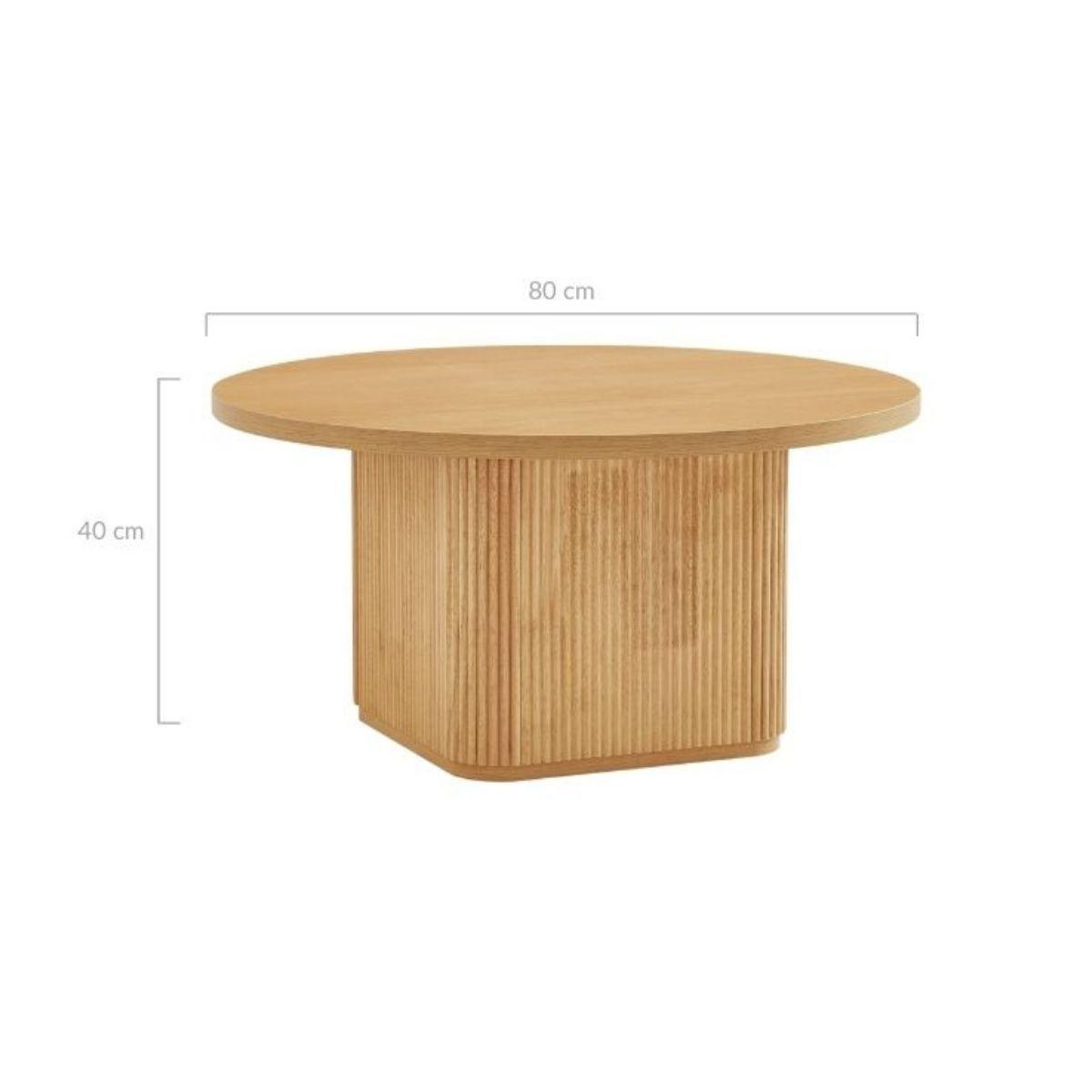 Buy Tate Round Column Coffee Table in Natural discounted | Products On Sale Australia