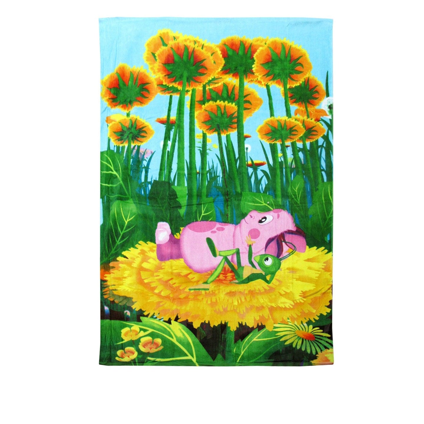 Buy The Adventure of Luntik Beach Towel Rest on Flowers discounted | Products On Sale Australia