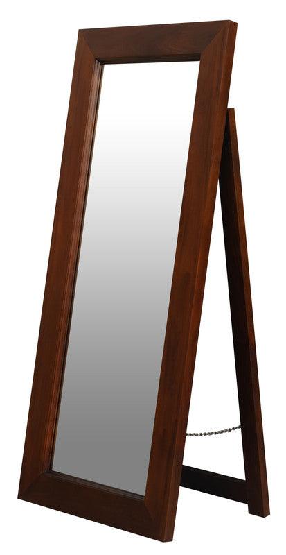 Buy Toby Solid Mahogany Timber Standing Mirror (Mahogany) discounted | Products On Sale Australia