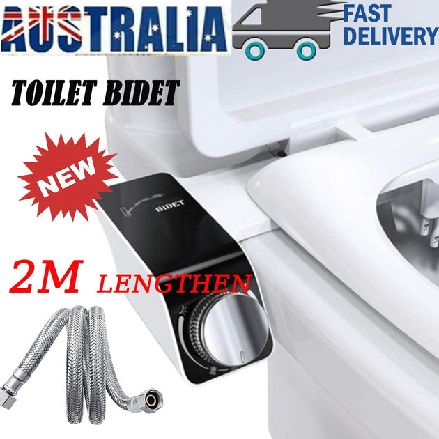 Buy Toilet Bidet Seat Dual Nozzles Bidet Non Electric Toilet Water Sprayer Bathroom discounted | Products On Sale Australia