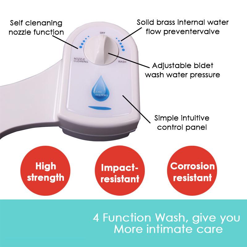 Buy Toilet Bidet Seat Hygiene Water Wash Clean Unisex Easy Attachment Dual Nozzles discounted | Products On Sale Australia