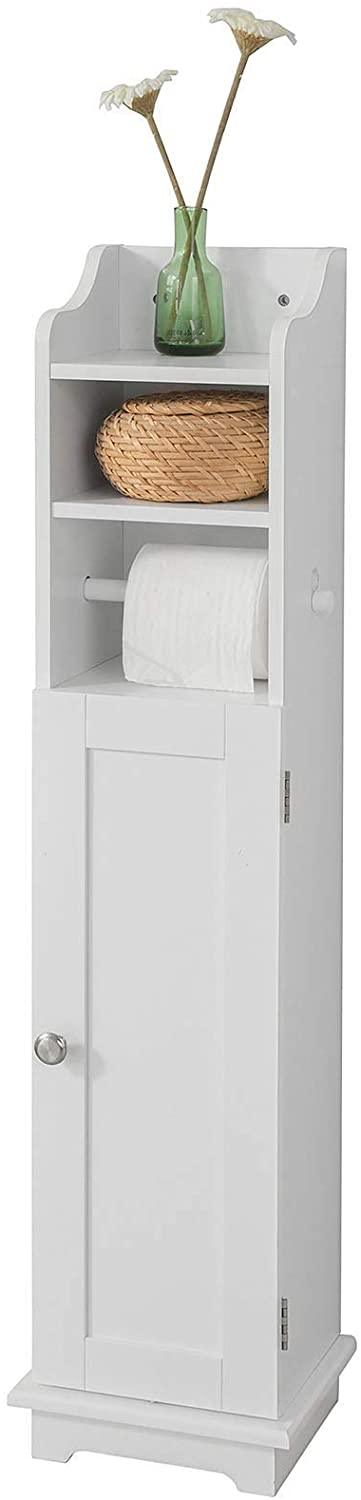 Buy Toilet Paper Holder with Storage, Freestanding Cabinet, Toilet Brush Holder and Toilet Paper Dispenser 20x100x18 cm discounted | Products On Sale Australia