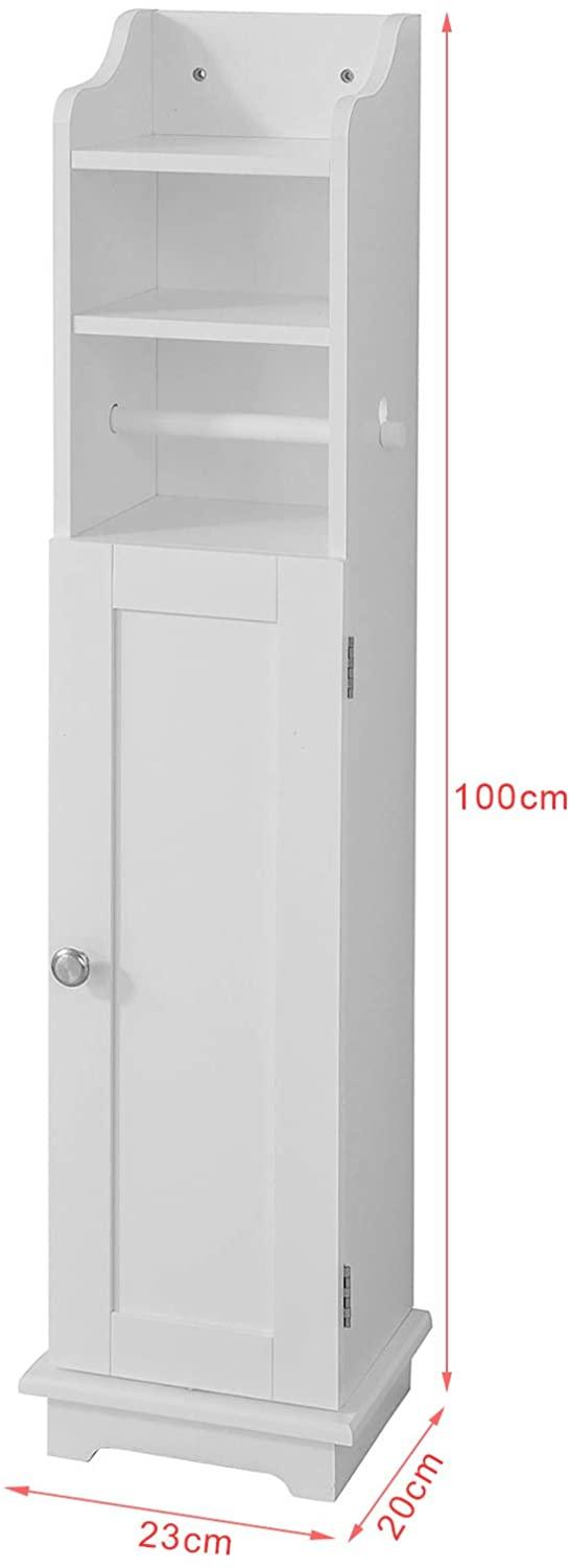 Buy Toilet Paper Holder with Storage, Freestanding Cabinet, Toilet Brush Holder and Toilet Paper Dispenser 20x100x18 cm discounted | Products On Sale Australia