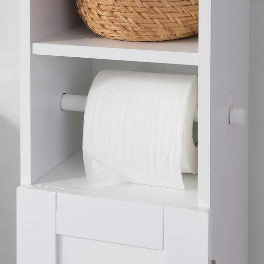 Buy Toilet Paper Holder with Storage, Freestanding Cabinet, Toilet Brush Holder and Toilet Paper Dispenser 20x100x18 cm discounted | Products On Sale Australia