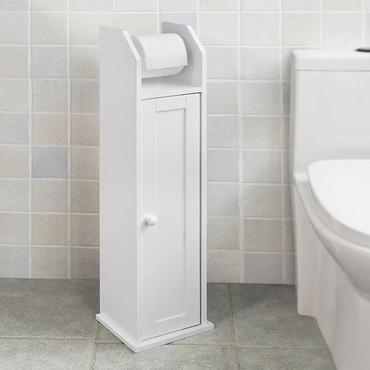 Buy Toilet Paper Holder with Storage, Freestanding Cabinet, Toilet Brush Holder and Toilet Paper Dispenser discounted | Products On Sale Australia