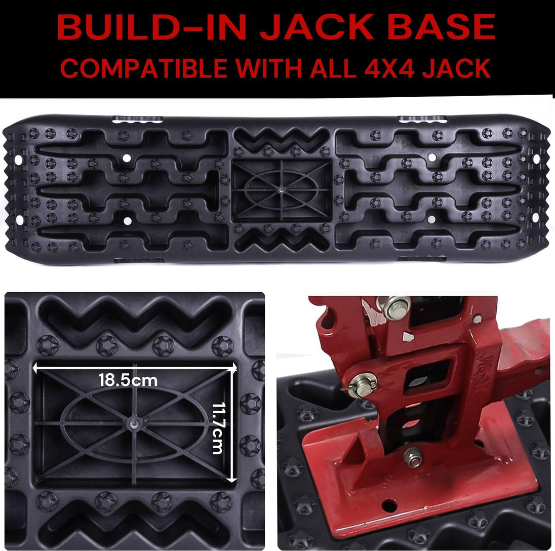 Buy Traction Boards 2 PCS Recovery Tracks with Jack Base 4WD Tire Traction Mat Recovery Boards Rescue Board discounted | Products On Sale Australia