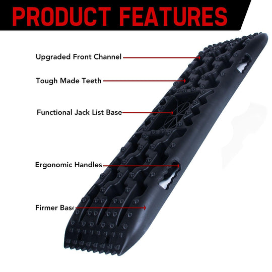 Buy Traction Boards 2 PCS Recovery Tracks with Jack Base 4WD Tire Traction Mat Recovery Boards Rescue Board discounted | Products On Sale Australia