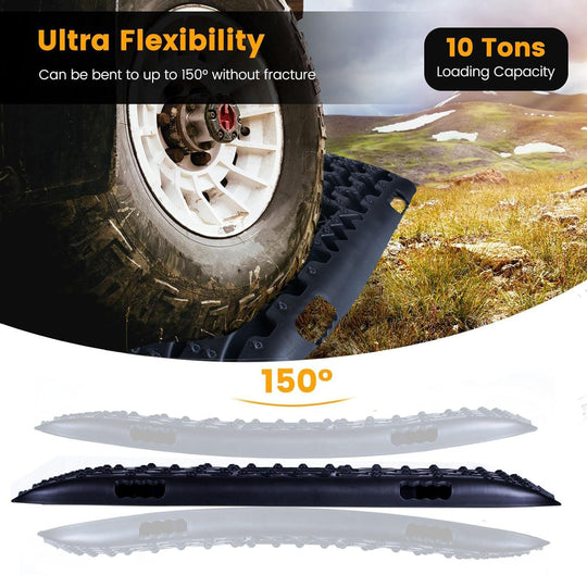 Buy Traction Boards 2 PCS Recovery Tracks with Jack Base 4WD Tire Traction Mat Recovery Boards Rescue Board discounted | Products On Sale Australia