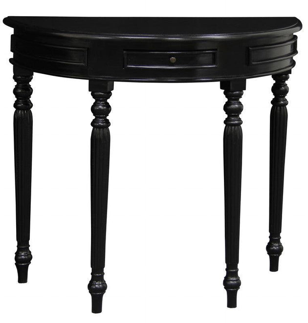 Buy Turn Leg Half Round Sofa Table (Black) | Products On Sale Australia