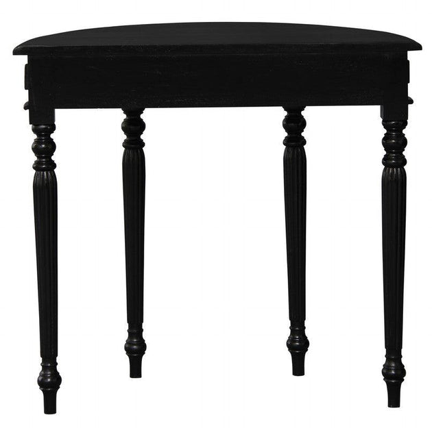Buy Turn Leg Half Round Sofa Table (Black) | Products On Sale Australia