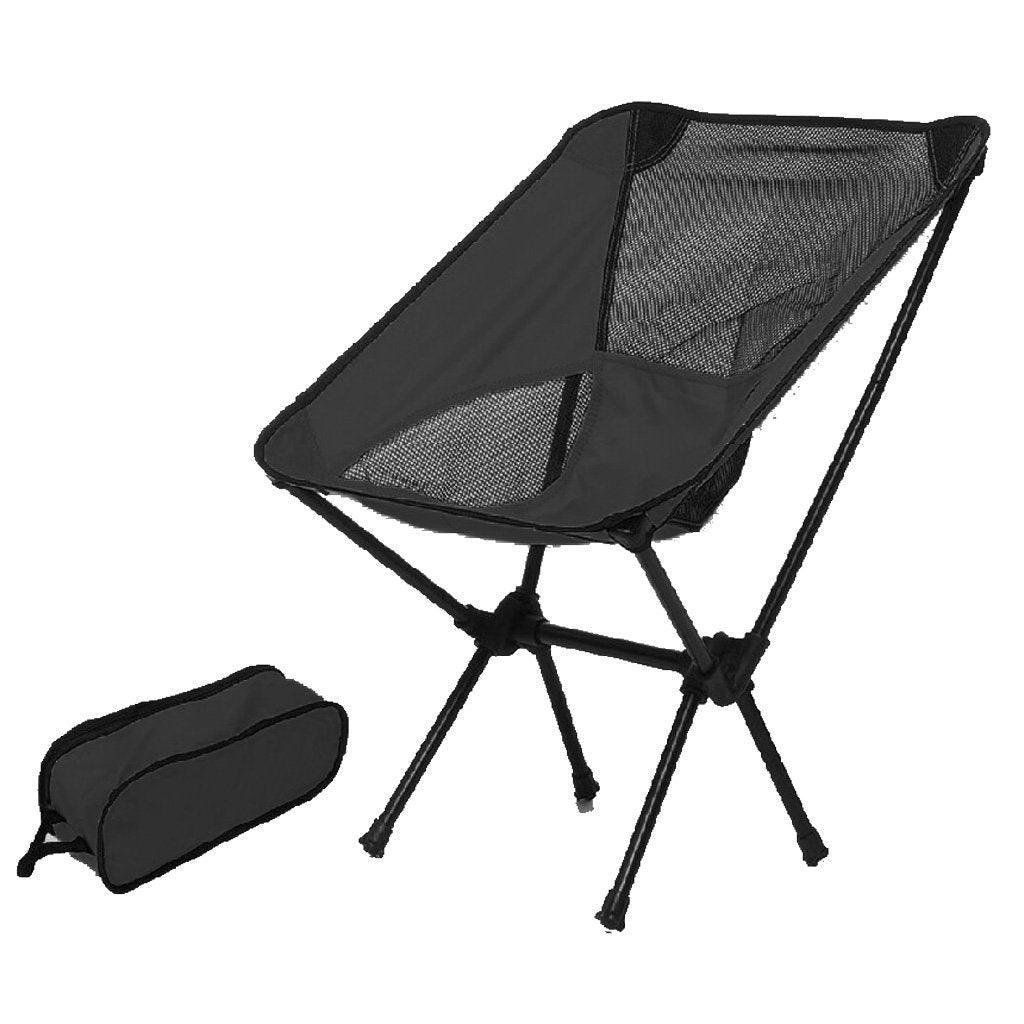 Buy Ultralight Aluminum Alloy Folding Camping Camp Chair Outdoor Hiking Black discounted | Products On Sale Australia