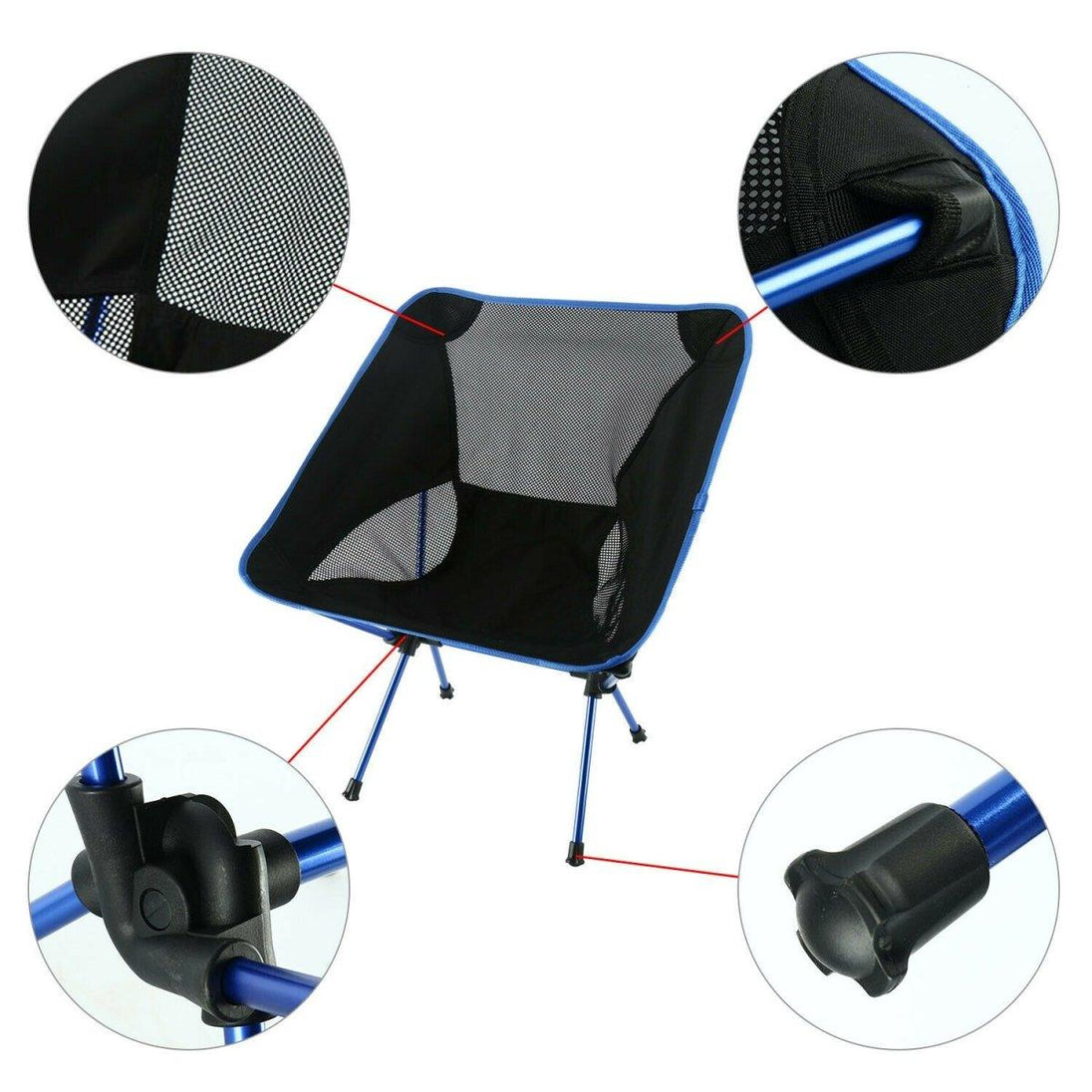 Buy Ultralight Aluminum Alloy Folding Camping Camp Chair Outdoor Hiking Black discounted | Products On Sale Australia