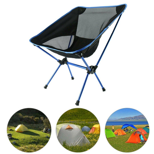 Buy Ultralight Aluminum Alloy Folding Camping Camp Chair Outdoor Hiking Black discounted | Products On Sale Australia