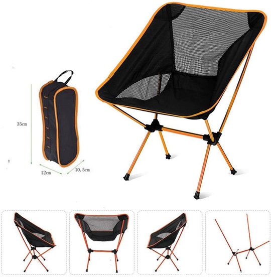 Buy Ultralight Aluminum Alloy Folding Camping Camp Chair Outdoor Hiking Patio Backpacking Brown discounted | Products On Sale Australia