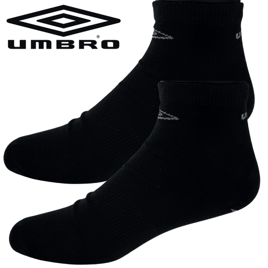 Buy Umbro Mens Trainer Ankle Socks - Black - 1 Pack of 3 Pairs - EU 39-42 discounted | Products On Sale Australia