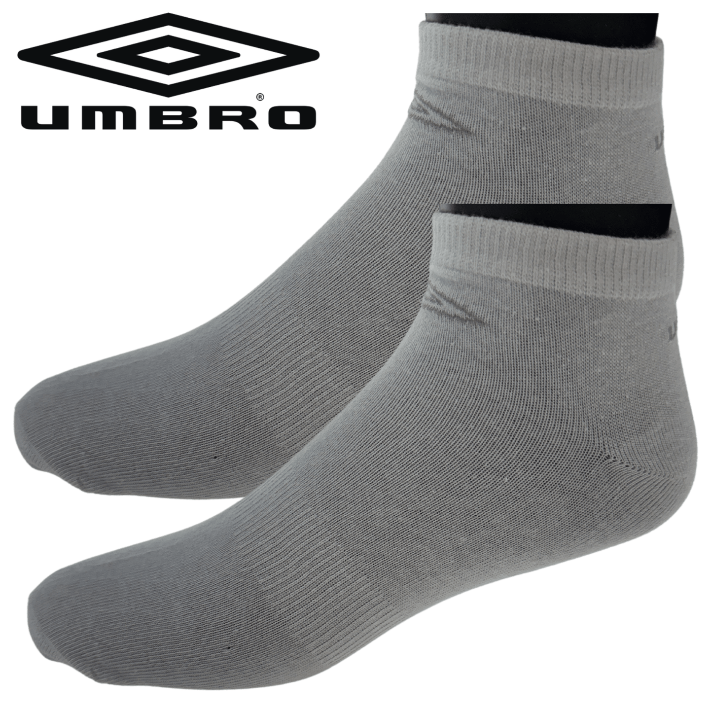 Buy Umbro Mens Trainer Ankle Socks - White - 1 Pack of 3 Pairs - EU 43-46 discounted | Products On Sale Australia