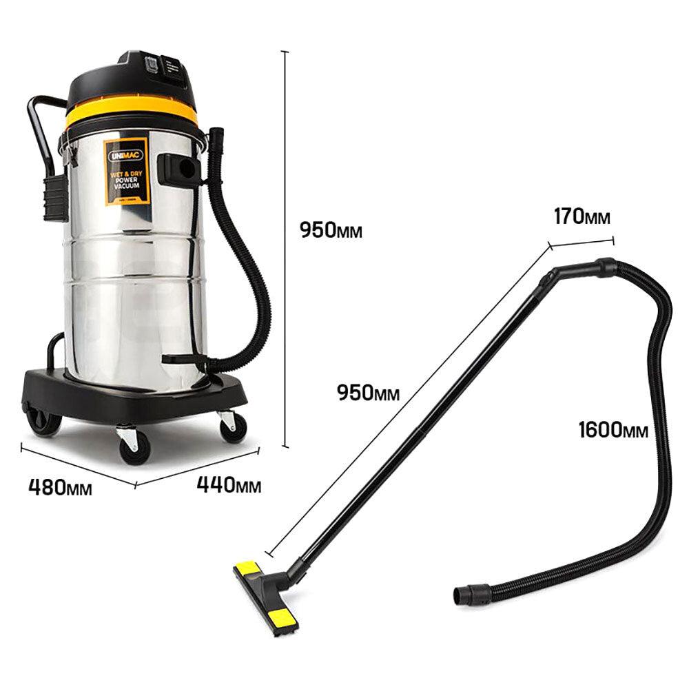 Buy UNIMAC 60L Wet and Dry Vacuum Cleaner Bagless Industrial Grade Drywall Vac discounted | Products On Sale Australia