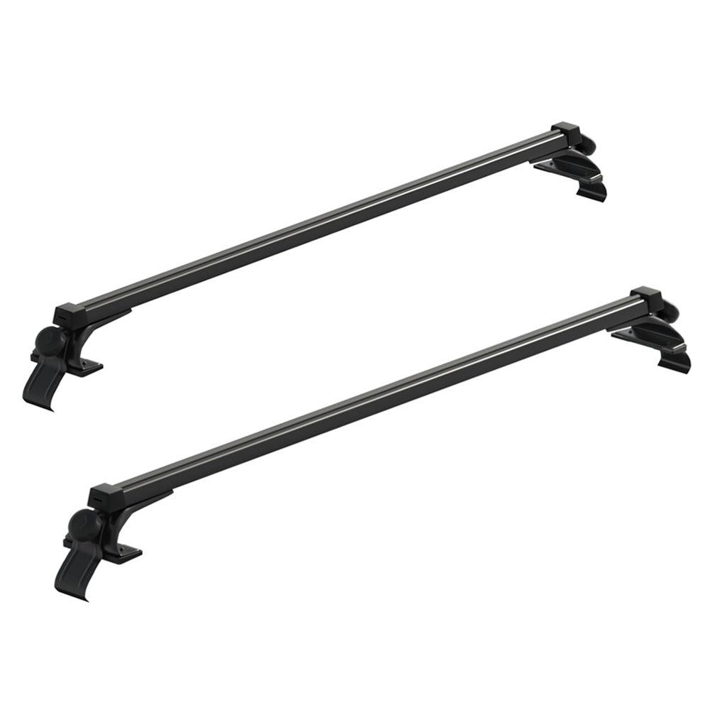 Buy Universal Car Roof Racks Pod Aluminium Cross Bars Brackets 145cm Black discounted | Products On Sale Australia