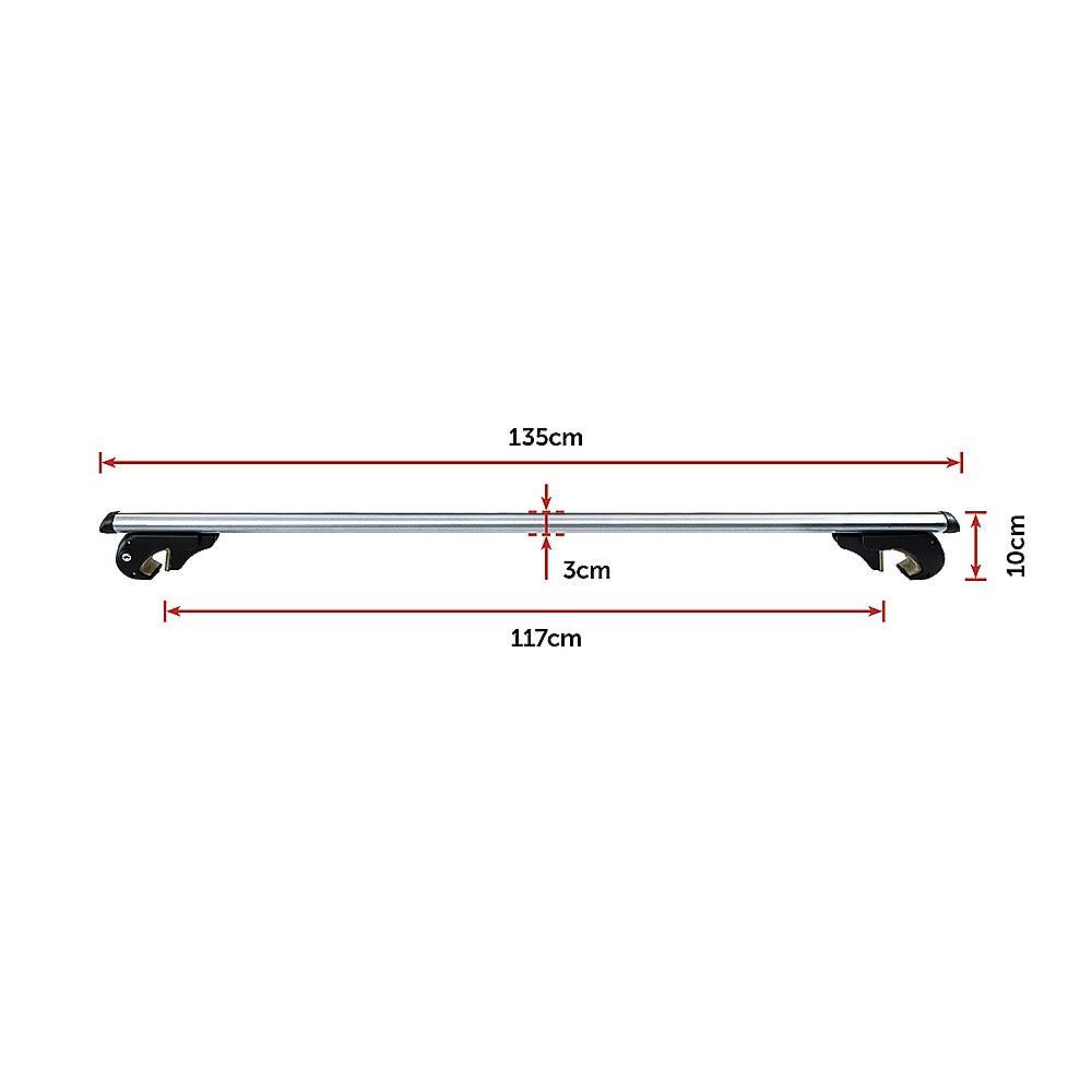 Buy Universal Car Top Roof Rail Rack Cross Bar Aluminium Lockable 1350MM discounted | Products On Sale Australia