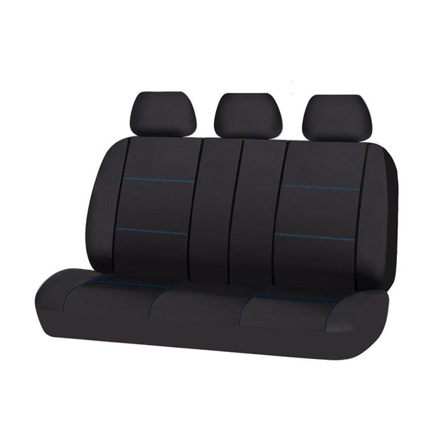 Buy Universal Lavish Rear Seat Cover Size 06/08S | Black/Blue Stitching | Products On Sale Australia