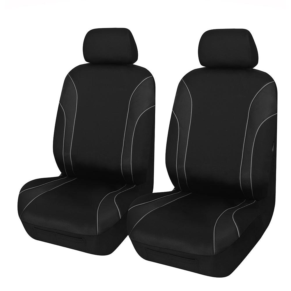 Buy Universal Strident Front Seat Covers Size 30/35 | Grey Piping discounted | Products On Sale Australia
