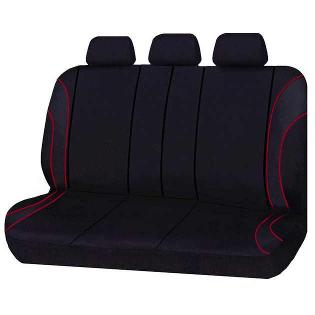 Universal Strident Rear Seat Covers Size 06/08S | Red Piping Products On Sale Australia | Auto Accessories > Auto Accessories Others Category