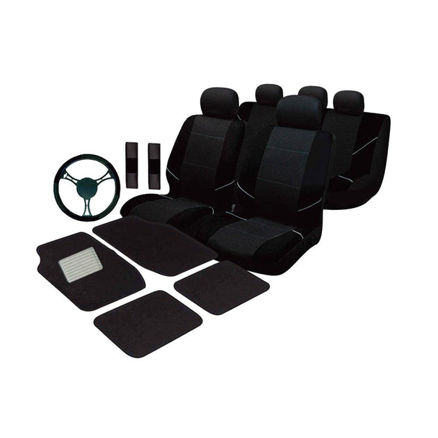 Buy Universal Ultimate Car Accessories Value Pack - Black discounted | Products On Sale Australia