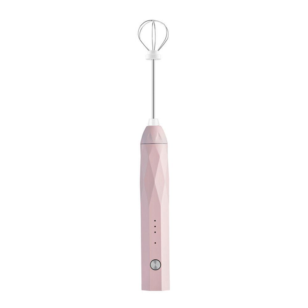 Buy USB Charging Electric Egg Beater Milk Frother Handheld Drink Coffee Foamer Pink with 2 Stainless Steel Whisks discounted | Products On Sale Australia