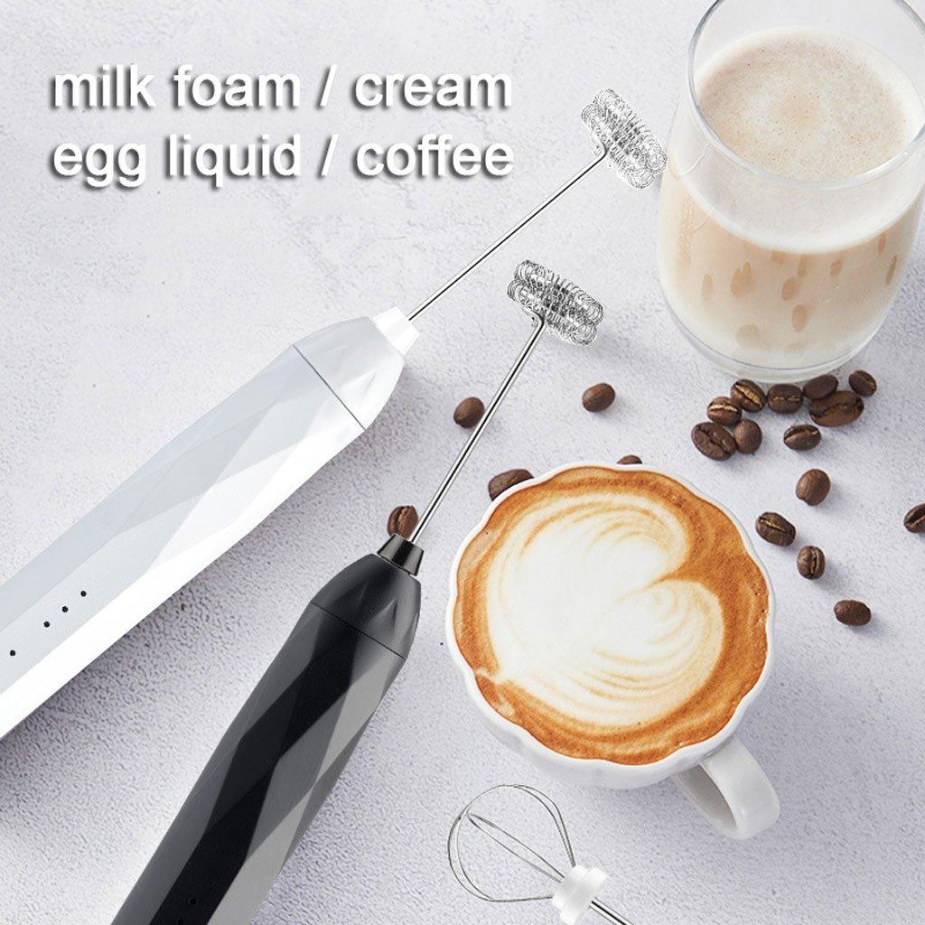 Buy USB Charging Electric Egg Beater Milk Frother Handheld Drink Coffee Foamer Pink with 2 Stainless Steel Whisks discounted | Products On Sale Australia