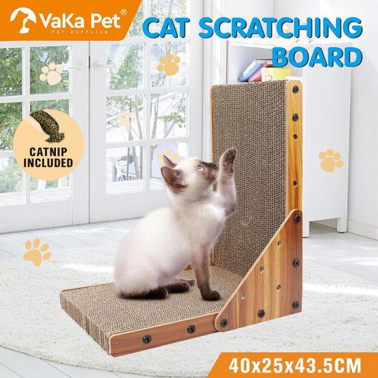 Buy VaKa Cat Scratch Pad Cardboard Kitten Cat Scratcher Scratching Board Scatch Toy discounted | Products On Sale Australia