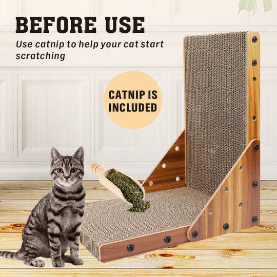 Buy VaKa Cat Scratch Pad Cardboard Kitten Cat Scratcher Scratching Board Scatch Toy discounted | Products On Sale Australia