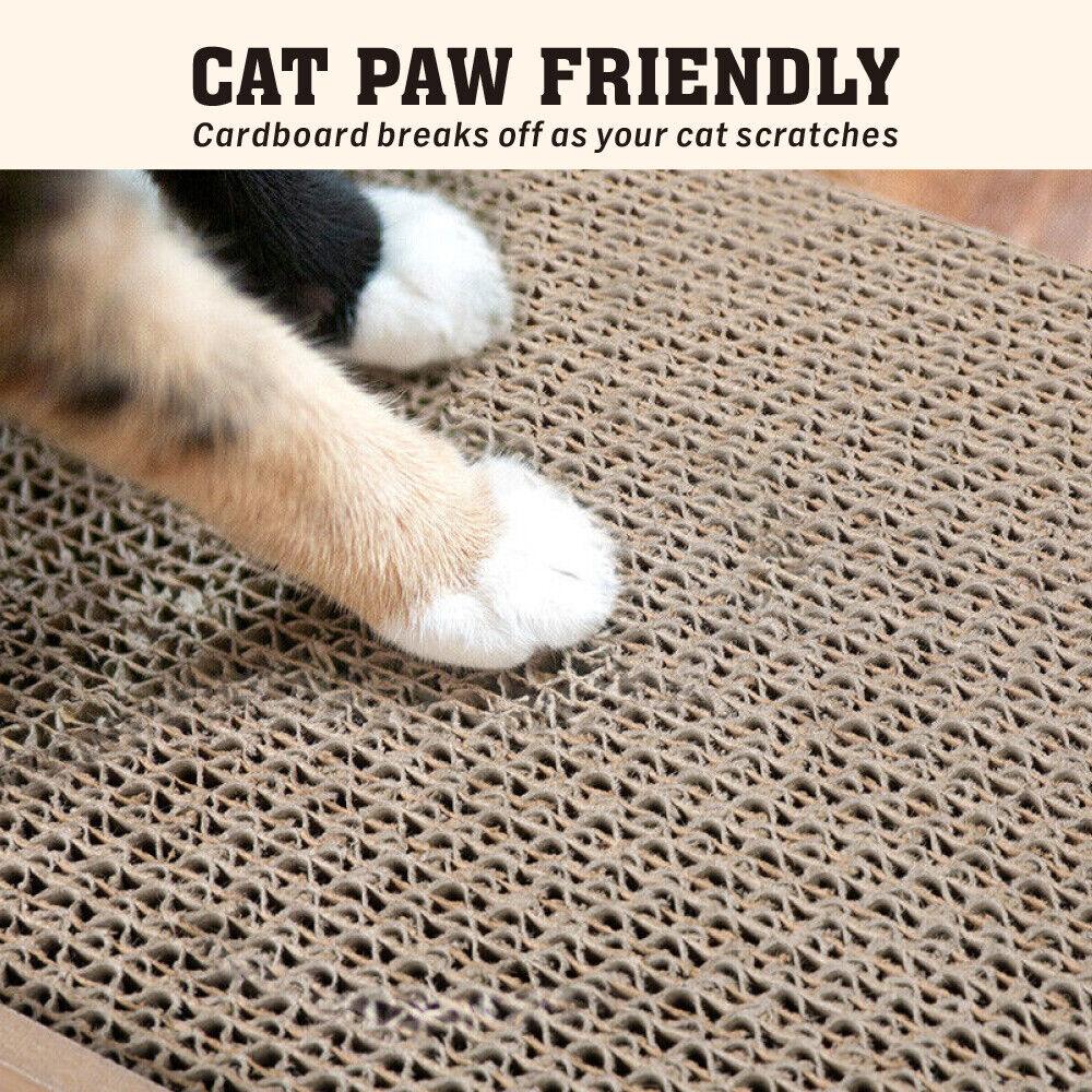 Buy VaKa Cat Scratch Pad Cardboard Kitten Cat Scratcher Scratching Board Scatch Toy discounted | Products On Sale Australia