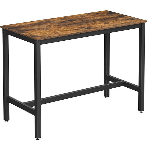 Buy VASAGLE Bar Table Industrial Kitchen Table Dining Table With Solid Metal Frame for Cocktails Bar Party Cellar Restaurant Living Room Wood Look discounted | Products On Sale Australia